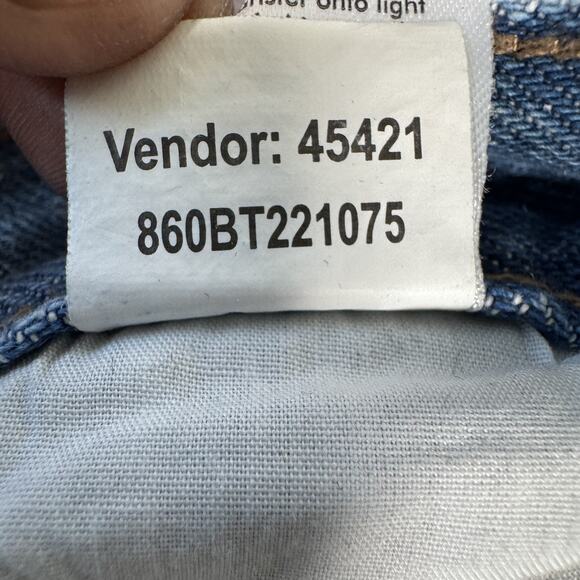 Pacsun Jeans‎ Womens 23 Blue Low Rise Straight Butterfly Print Denim Split Hem - Picture 8 of 12